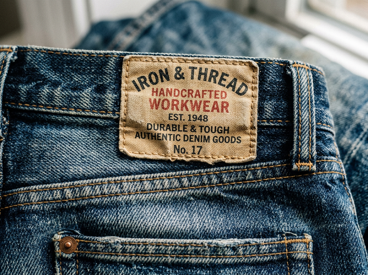 Carhartt Denim Lederpatch Detail