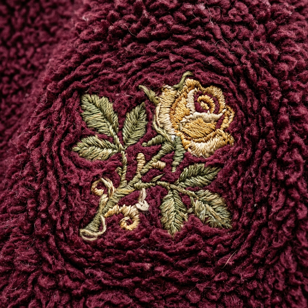 Vintage Fleece Stickerei