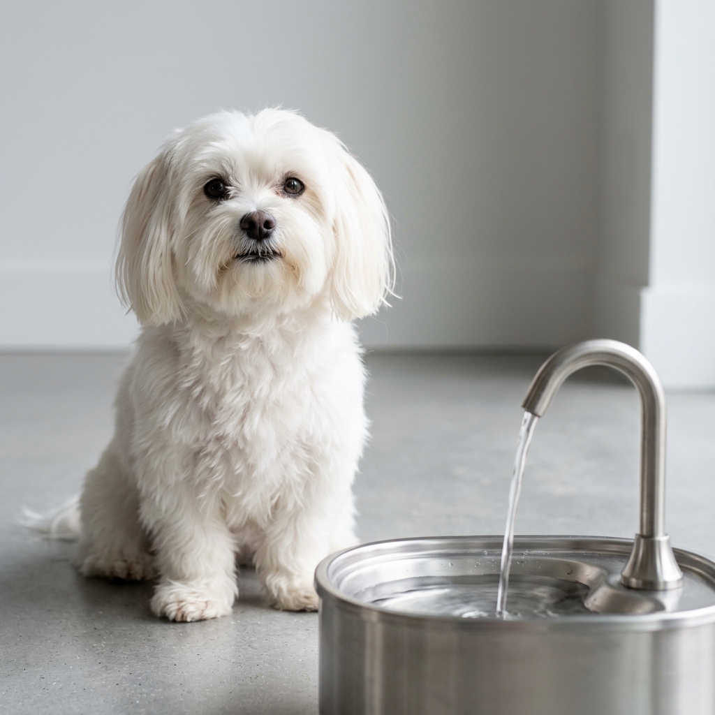 Dog with Emberkins fountain