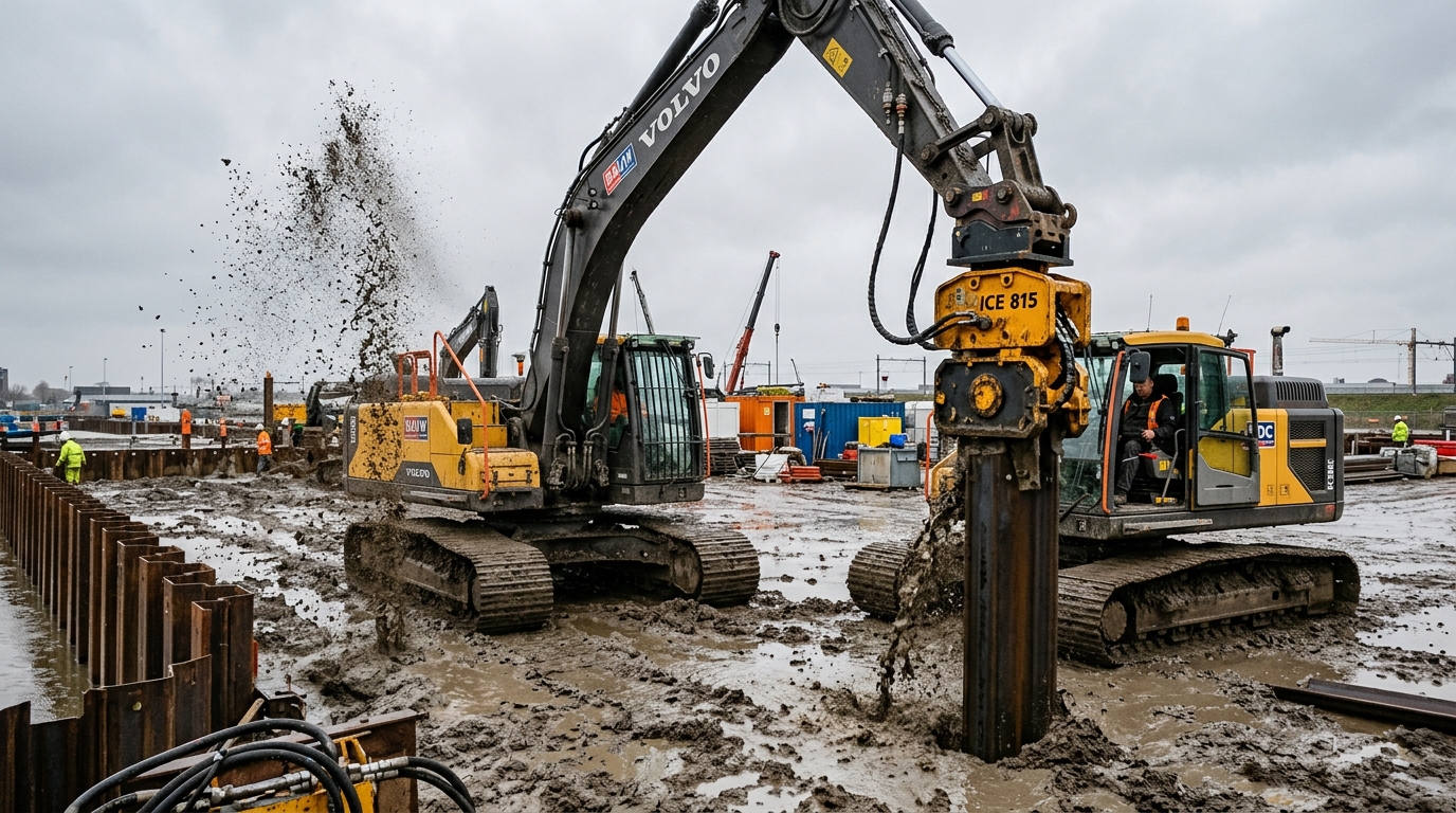 Funderingswerk met trilblok