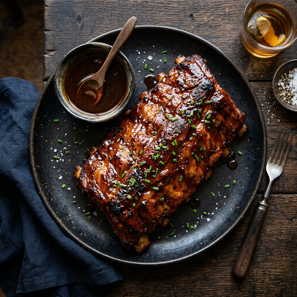 Whiskey honey baby back ribs