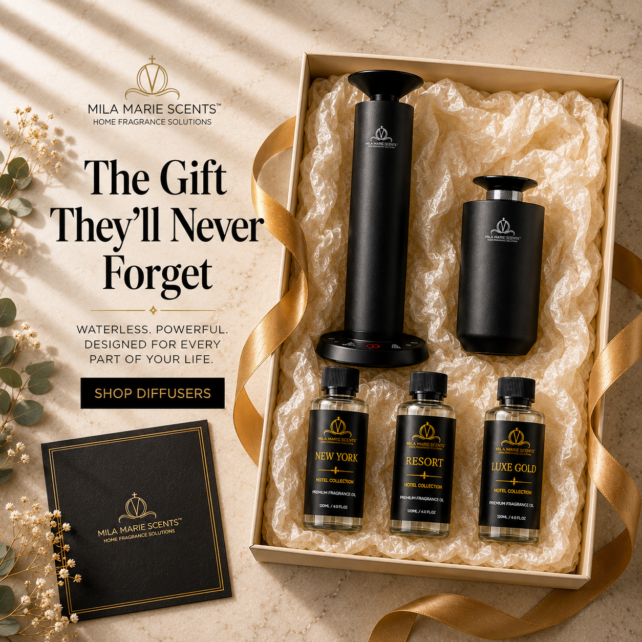 Luxury diffusers and fragrance oils
