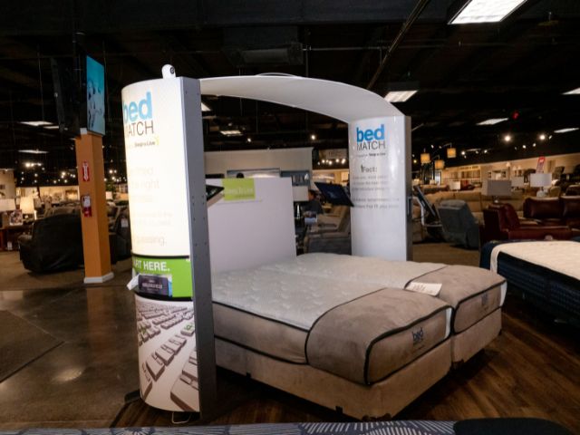 Furniture Fair Eastgate Sleep Center bedMATCH technology station
