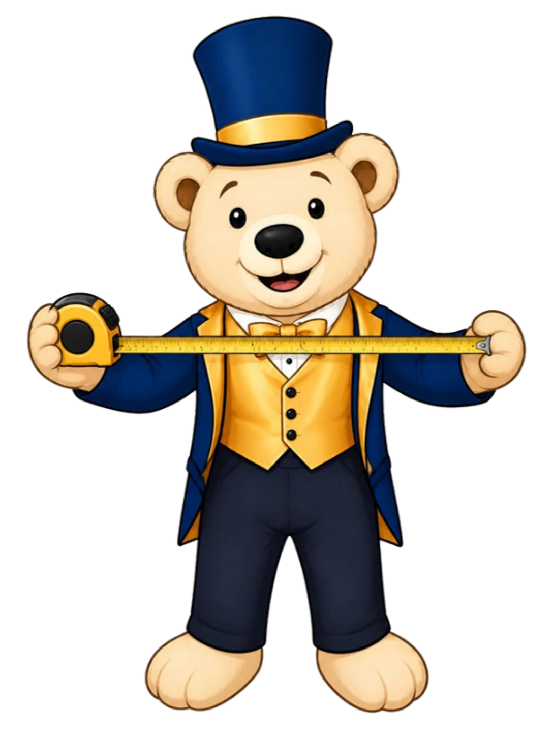 Share Bear holding a tape measure offering a bedroom sizing tip