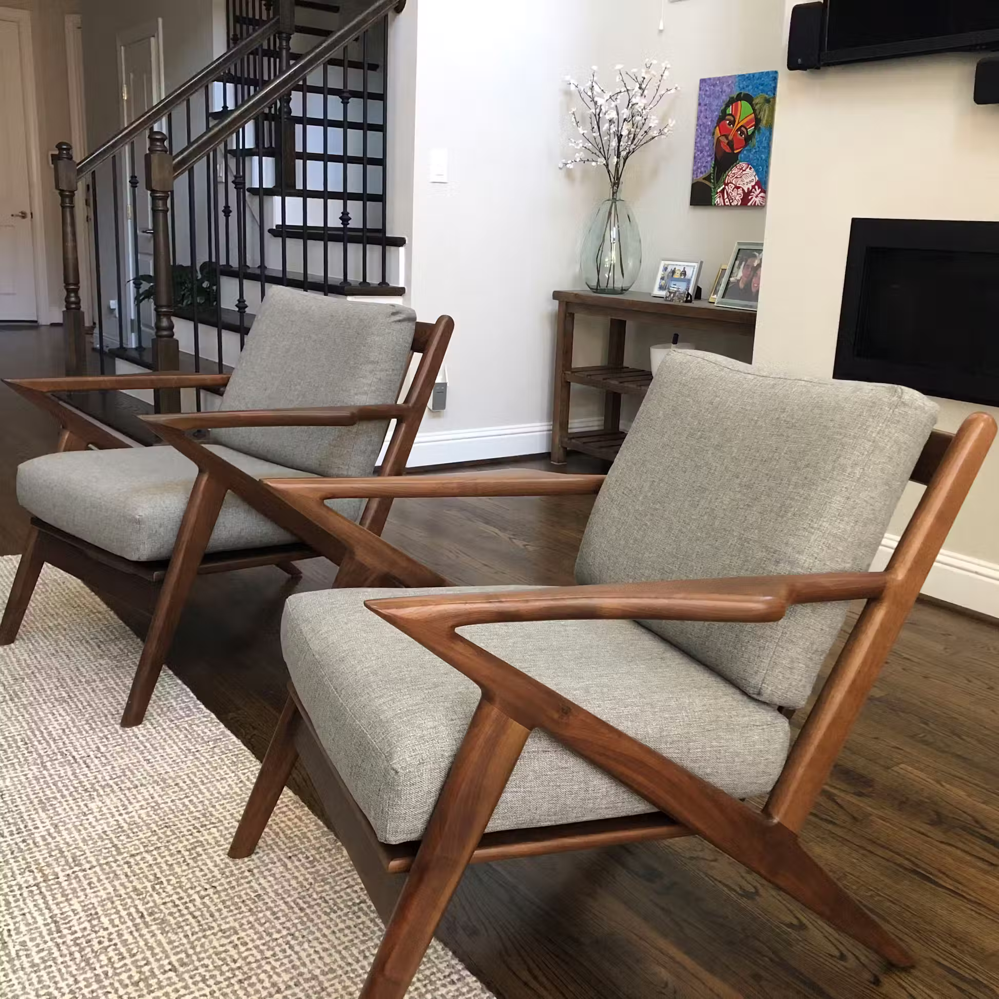 Joybird Soto chairs in customer living room