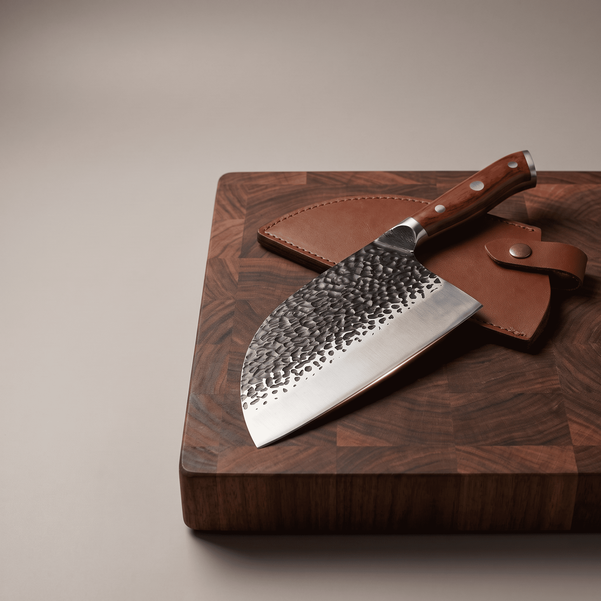 Knifz 8-inch cleaver knife on dark slate